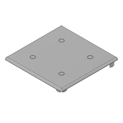 60-030-0 MODULAR SOLUTIONS POLYAMIDE END CAP<br>90MM X 90MM, GRAY